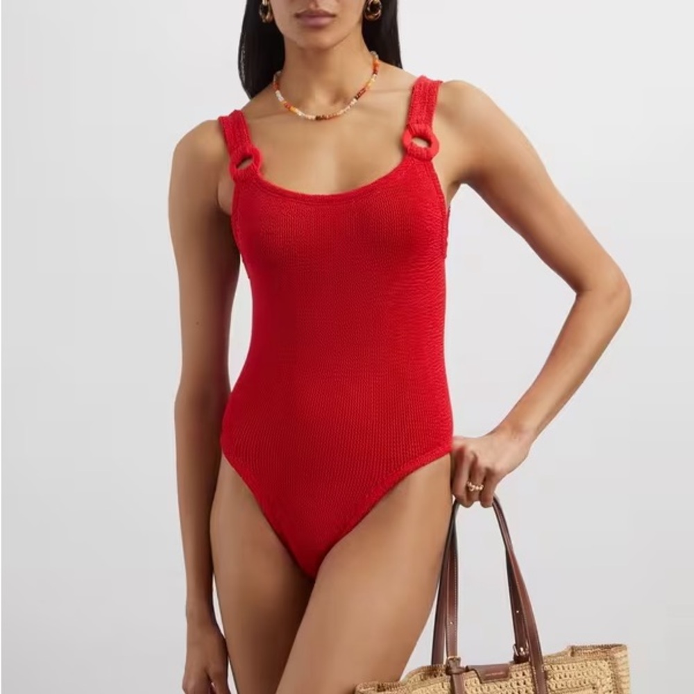 Hunza G Domino one piece swimsuit in red NWT - Picture 2 of 7